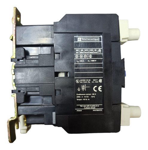 Contactor Telemecanique Lc1d40008 4 Polos 60a, Bobina 220v