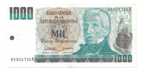 Bottero 2628 Billete De 1.000 $ Argentinos Año 1983 - Xf-