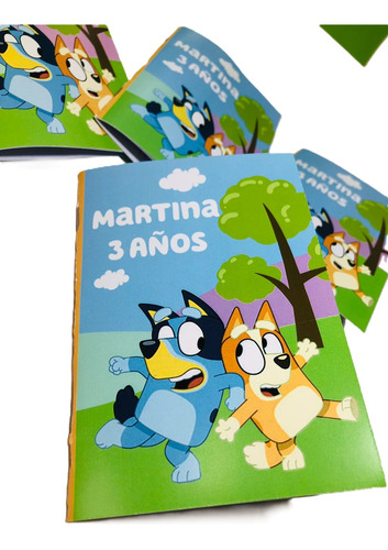 Souvenir Librito Colorear Personalizado X 10 Bluey