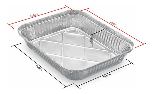 Bandeja Aluminio 750ml Thermoprat 50un