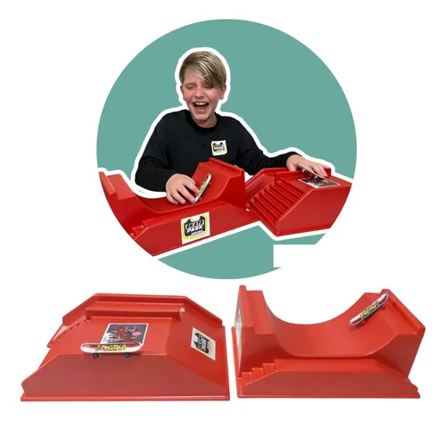 comprar 2 Pista 2 Skate Dedo (rampa  Half) Corrimão Escada Glasslite