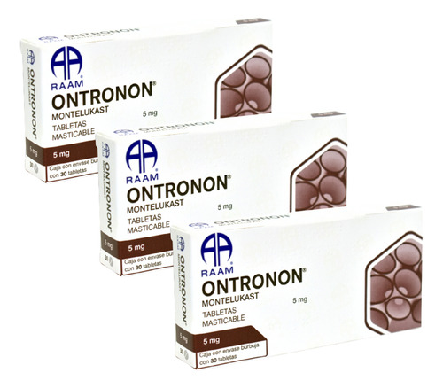 Montelukast 5 Mg Ontronon Pack Con 90 Tabletas Masticables