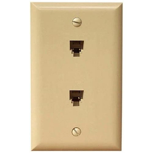 Morris Doble Placa Pared Para Conector Telefonico Conductor