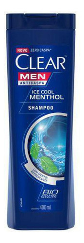 Shampoo Clear Men Ice Cool Menthol Anticaspa en pote de 400mL por 1 unidad