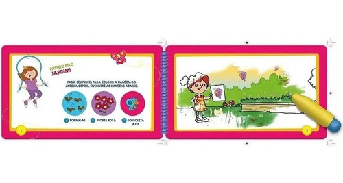 Imagem 2 de 4 de Livro Aquabook Menina Sereia Pintar Com Água Culturama