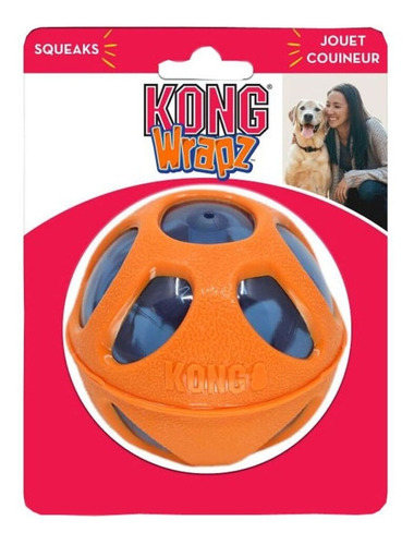 Kong Wrapz Ball Small Pelota Flexible Con Chifle Perros Full
