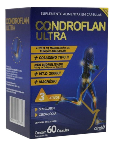 2 Un Condroflan Ultra Magnesio Colageno Tipo Ii 60 Cápsulas