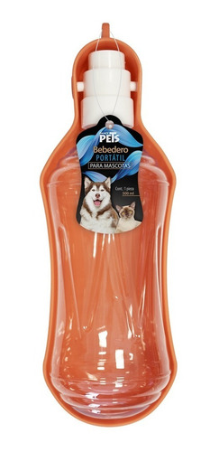 Bebedero Portatil Para Viaje 500ml Perro Gato Color Surtido