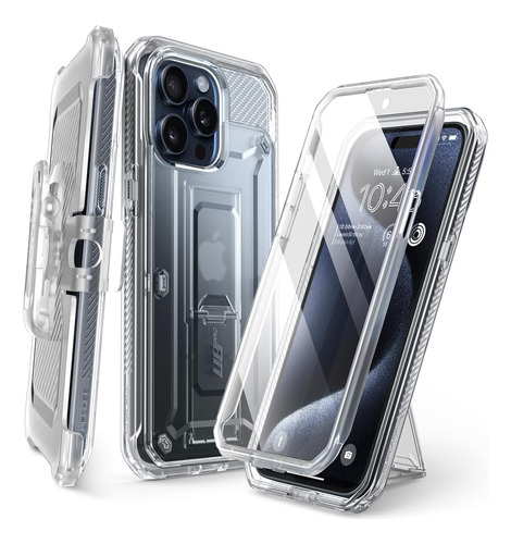 Funda Supcase Para iPhone 15 Pro Max/resistente/transparente