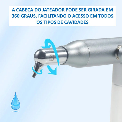 Jateador Microjato De Oxido De Aluminio Com Água Biomimetica