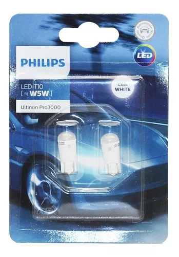 Lampara Posicion Led W5w Pro 3000 White Philips Piojito