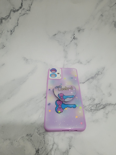 Funda De Diseño Con Pop Corazon Para Samsung A06 Lila Llave