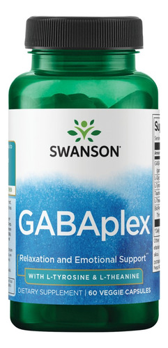 Swanson Gabaplex With L-tyrosine & L-theanine 60 Veg Caps