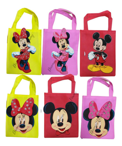 Bolsa Para Dulcero Mickey O Minnie Mouse 50 Pzs C/fig D Fomi