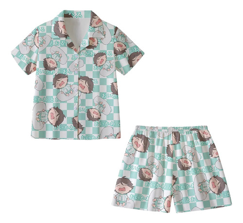 Conjunto De Pijama De Verano Cómodo Y Holgado Para Adolescen