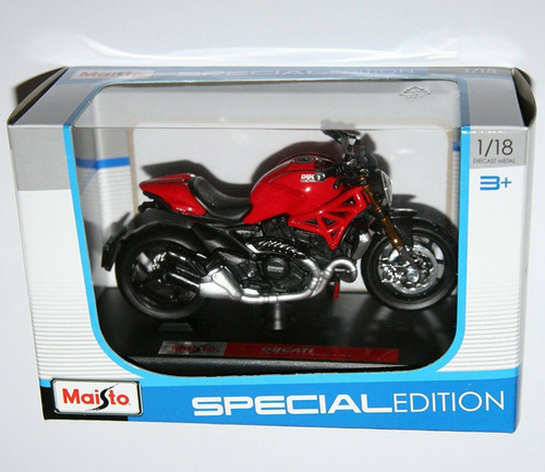 Imagen 3 de 3 de Maisto 2014 Ducati Monster 1200s 1/18 Modelo Fundido A Presi