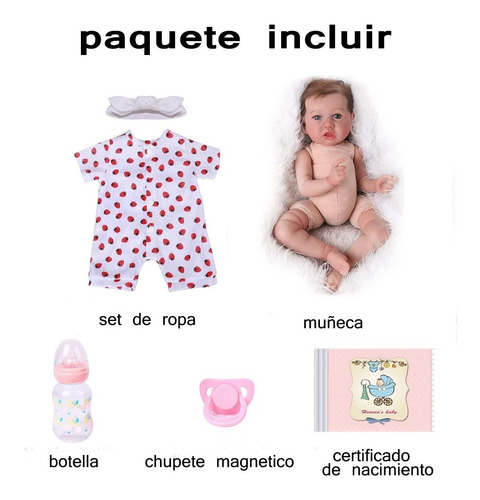 Imagen 8 de 8 de Muñeca De Bebé Reborn De Silicona De 50cm P/regalo D/navidad