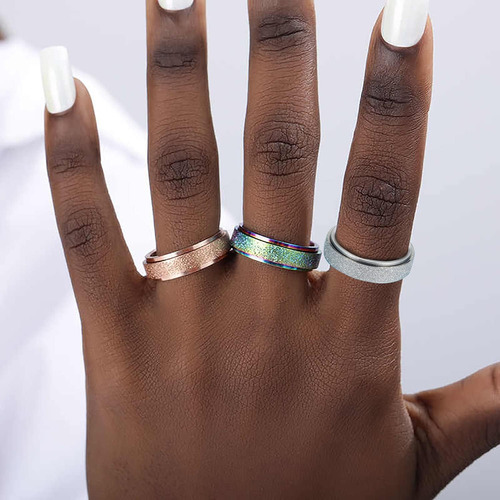 Anillo Giratorio Laoyou Anxiety Fidget Relief Para Mujer ...