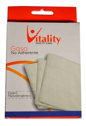 Gasa No Adherente Vitality 10x10 Cm X 10 Unidades