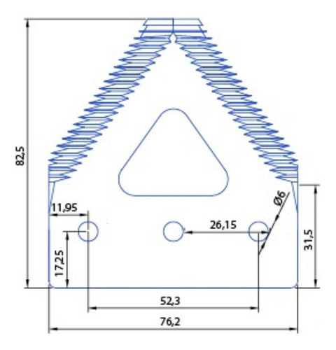 Sección / Cuchilla De Corte Cosechadora Case C 98 (25u)