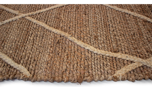 Tapete Decorativo Yute Dib Hessian 190x280 Cm Modelo Lines Ancho 190 Cm Color Marrón Claro Diseño De La Tela Lines White Largo 280 Cm