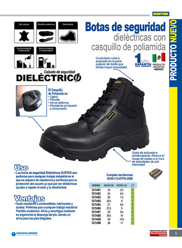 Botas Seguridad Dieléctricas Casquillo Poliamida 24 Surtek 1