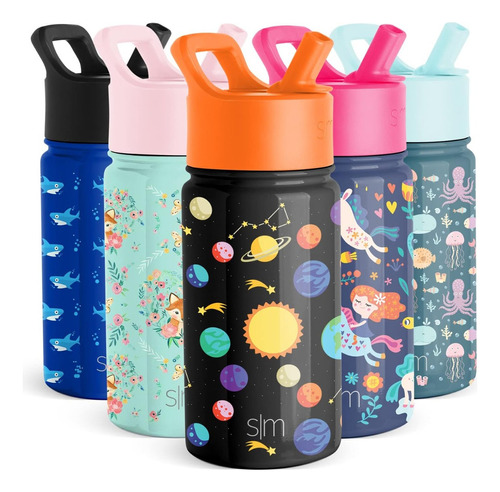 Termo Simple Y Moderno De 14 Oz Para Niños Botella De Agua