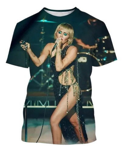 Q Camiseta Miley Cyrus Hombre Y Mujer Impresa En 3d