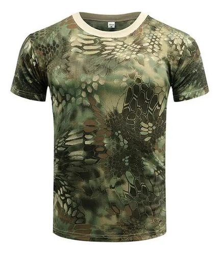 Camiseta De Malla De Piel Seca De Camuflaje Militar Para Ext