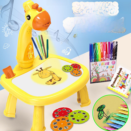 Projection Drawing Board Yellow Deer For Kids