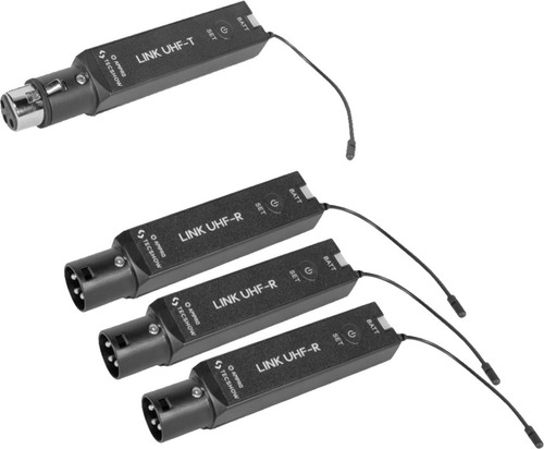 Kit Transmisor 3 Receptor Inalambrico Audio Tecshow Link Uhf