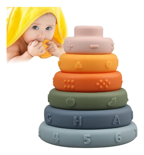 Majobee Anillos De Juguetes Apilables Sensoriales Para Bebés
