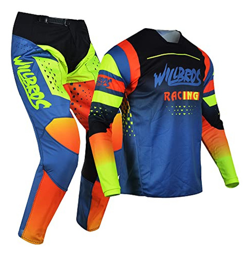 Conjunto De Jersey Y Pantalón Willbros Para -azul Naranja Am