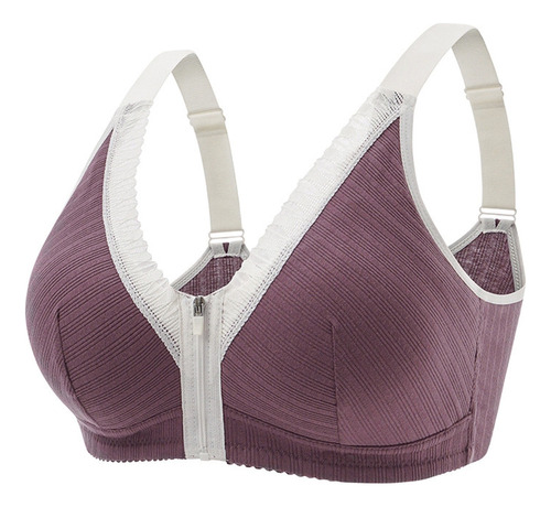 M Bra, Ropa Interior Sexy Con Cremallera Frontal Y Sin Anill