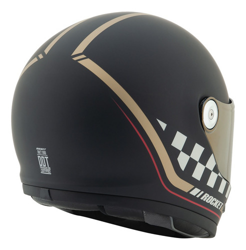 Casco Integral Joe Rocket Rkt 180 Classic 92 + Mica Negro Lisa M