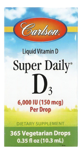 Carlson Labs Super Daily Vitamina D3 10,3 Ml Sabor N/a