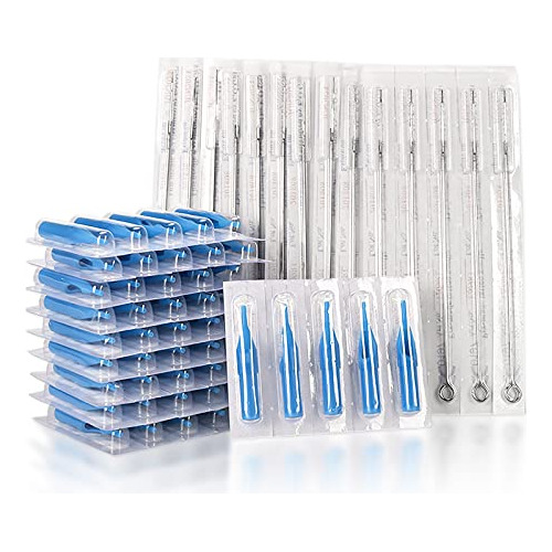 Juego De Agujas Y Puntas Para Tatuajes, 100 Piezas De Agujas