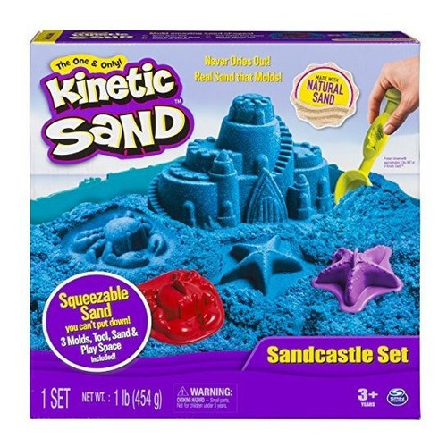 Imagen 1 de 8 de Kinetic Sand Sandcastle Set With 1lb Of Sand, Molds And Tool