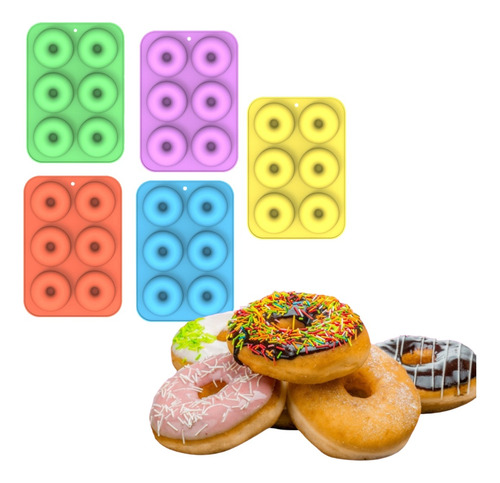 Molde Silicona Donut Donas Antiadherente 6 Puestos 