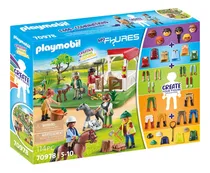 Comprar Playmobil My Figures Rancho De Caballos 6figs +112pcs 70978 Rancho De Caballos