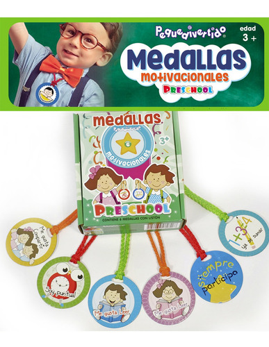 Juego Didáctico Preescolar Medalla Niños Niñas Diploma Mod 6