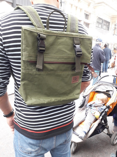 Imagen 4 de 9 de Mochila Lona Algodón Imper Magritte Bike San Roman
