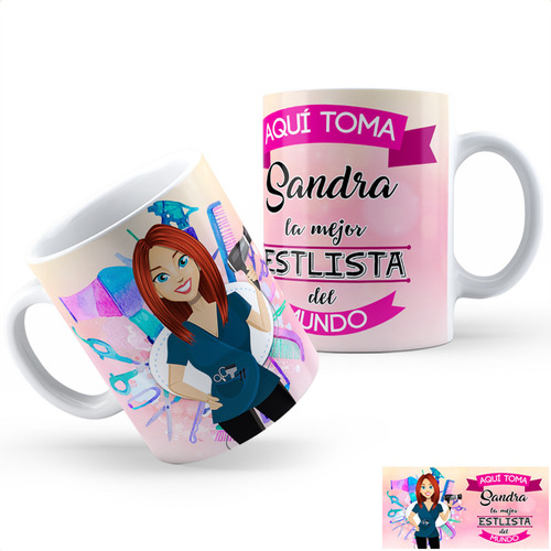 Taza Cerámica Estilista Ab Calidad