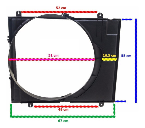 Imagem 4 de 6 de Defletor Radiador L200 Triton 2007 A 2014 3.2 Diesel