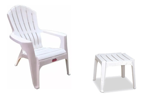 Sillon Plastico Jardin Country + Mesita Barcelona Colombraro