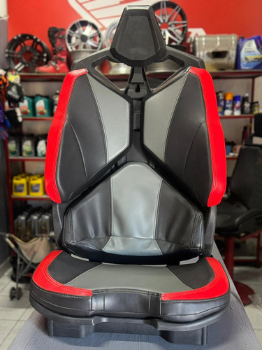 Par Asientos Polaris Rzr Negro/ Rojo Dos Piezas (Usado)