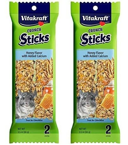 Vitakraft Treat Chinchilla Calcio Sticks Net Wt 3.5 Oz  -2 P