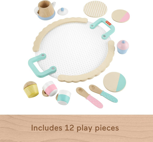 Fisher Price Juego De Te De Madera Con Charola 12 Piezas