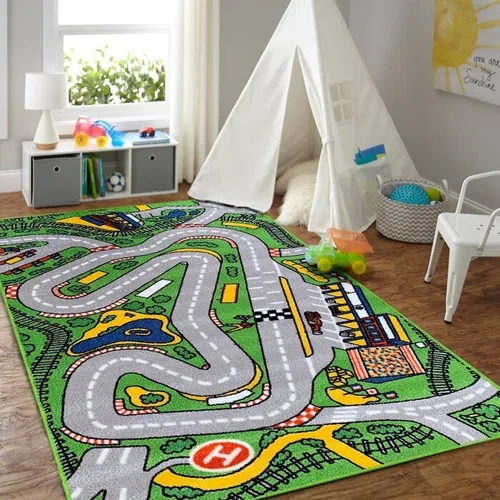 Alfombra Infantil Pista Formula 1 100x140 Niños Autos Dis 2 - $ 4.299