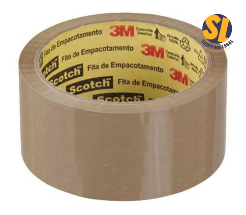 Fita Para Empacotamento Marrom 45mx45m Scotch 3m  Rolo C/ 4